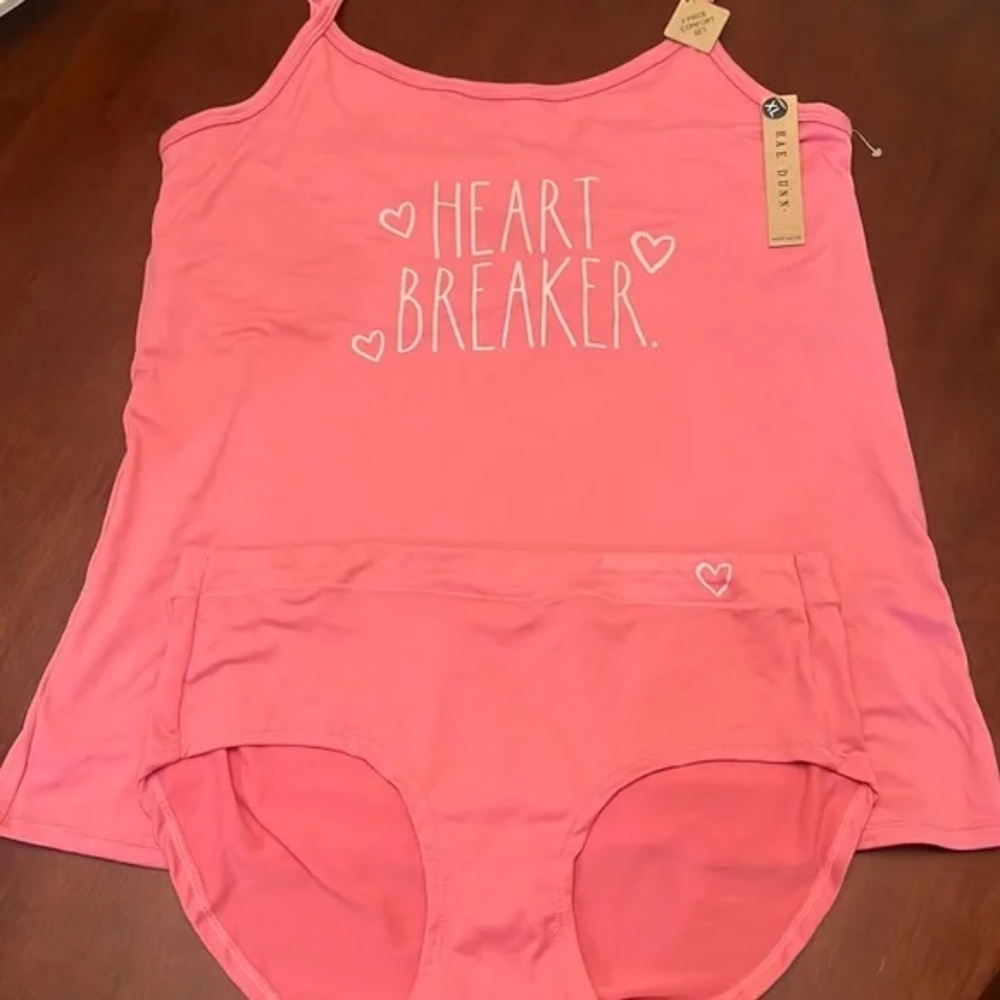 Rae Dunn Pink 2 Piece Camisole Panty Set - Picture 3 of 3